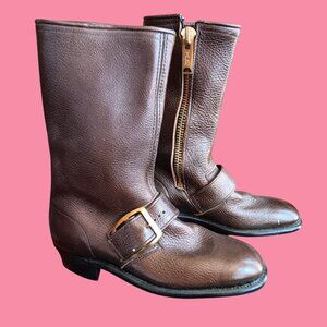Vintage Women's Motorcycle Boots 5.5 Deadstock 1970's USA Biker NWOB NEW DS